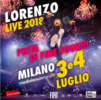 Jovanotti: il Lorenzo Live 2018 si chiude a luglio con due speciali concerti al Forum di Assago