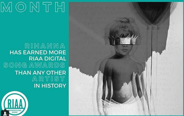 Rihanna, record: è l’artista che ha venduto più canzoni digitali di tutti