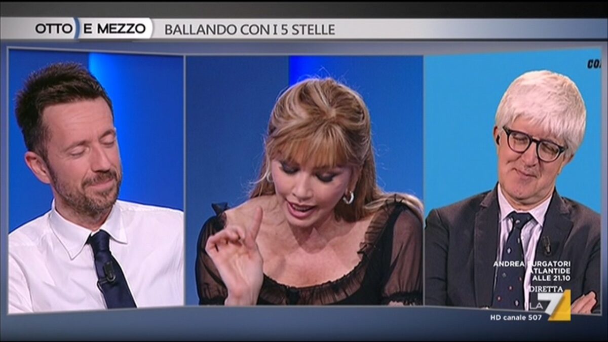 Otto e Mezzo, Ballando con i 5 Stelle: Milly Carlucci e la ‘same s3x dance’ Di Maio – Salvini