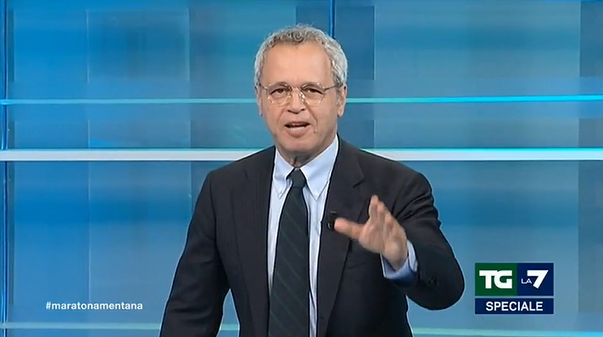 Enrico Mentana durante la maratona: “Voglio salutare Lamberto Sposini”