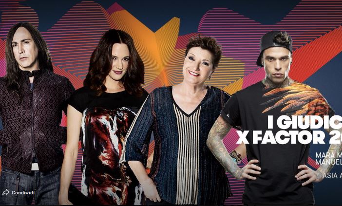 X Factor 2018, giudici Asia Argento, Mara Maionchi, Manuel Agnelli, Fedez