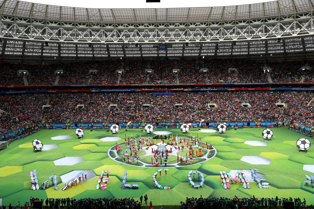 Mondiali Russia 2018, la cerimonia di apertura (foto Getty)