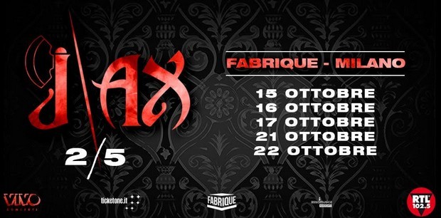 J-Ax 25 Live: 5 concerti-evento ad ottobre 2018