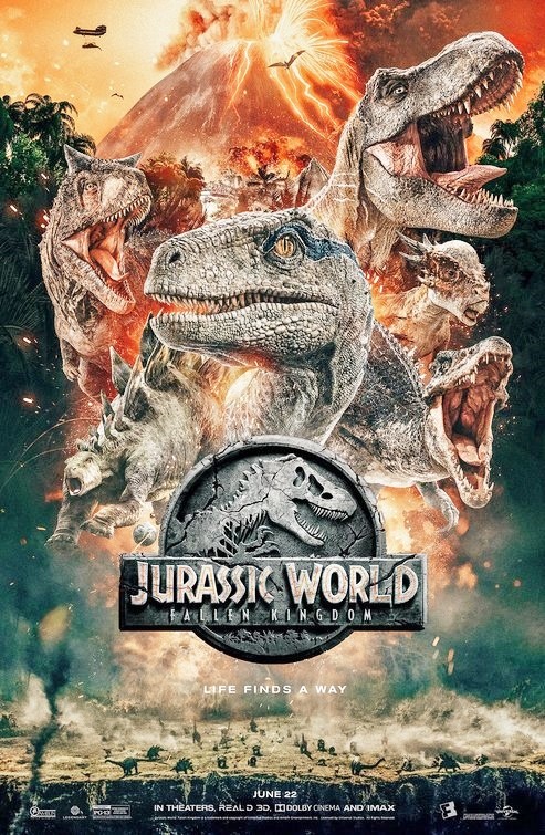 Jurassic World – Il Regno Distrutto: locandine ufficiali di “Jurassic World 2”