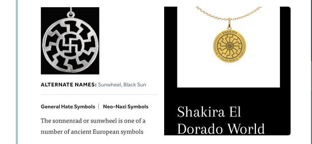Shakira, ritirata dal merchandising del tour una collana per la somiglianza con un simbolo neo-nazista