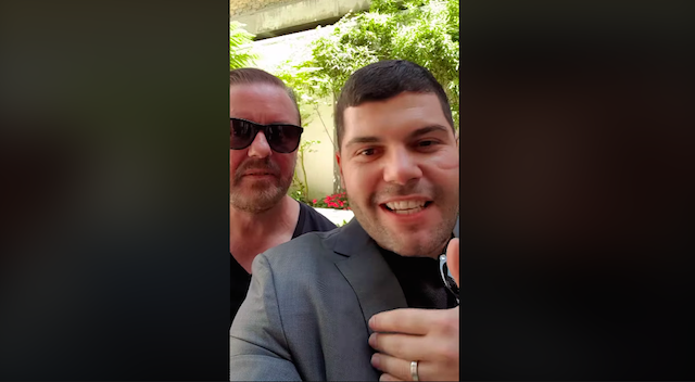 Gomorra 4, sul set a Londra arriva a sorpresa Ricky Gervais (Video)