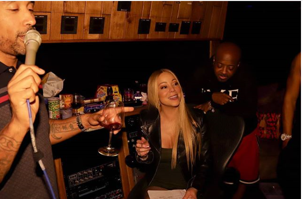 Mariah Carey in studio di registrazione per il nuovo album