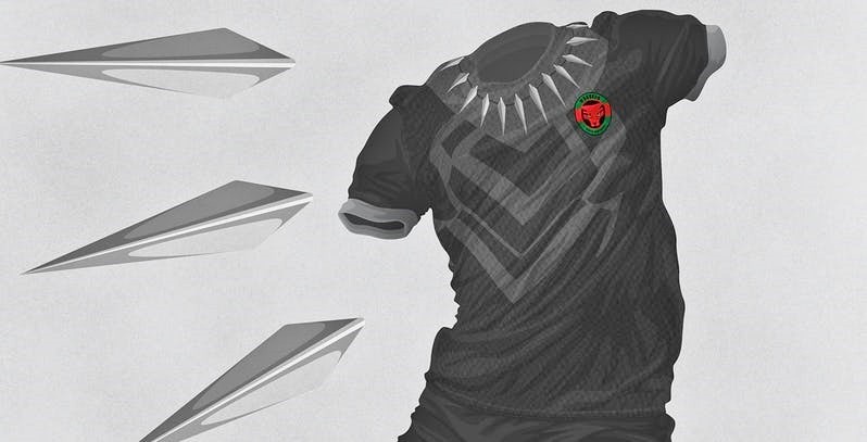 Black Panther: le divise “fanmade” del Wakanda per i Mondiali di calcio 2018