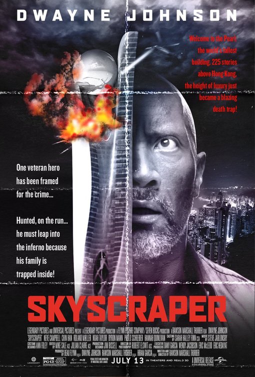 Skyscraper: nuove locandine ufficiali del film con The Rock