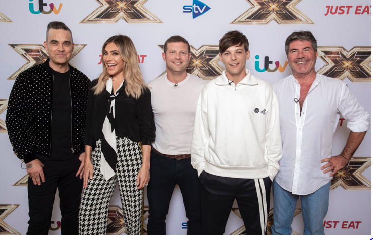 X Factor Uk 2018, giudici Robbie Williams, Ayda Williams, Louis Tomlinson e Simon Cowell