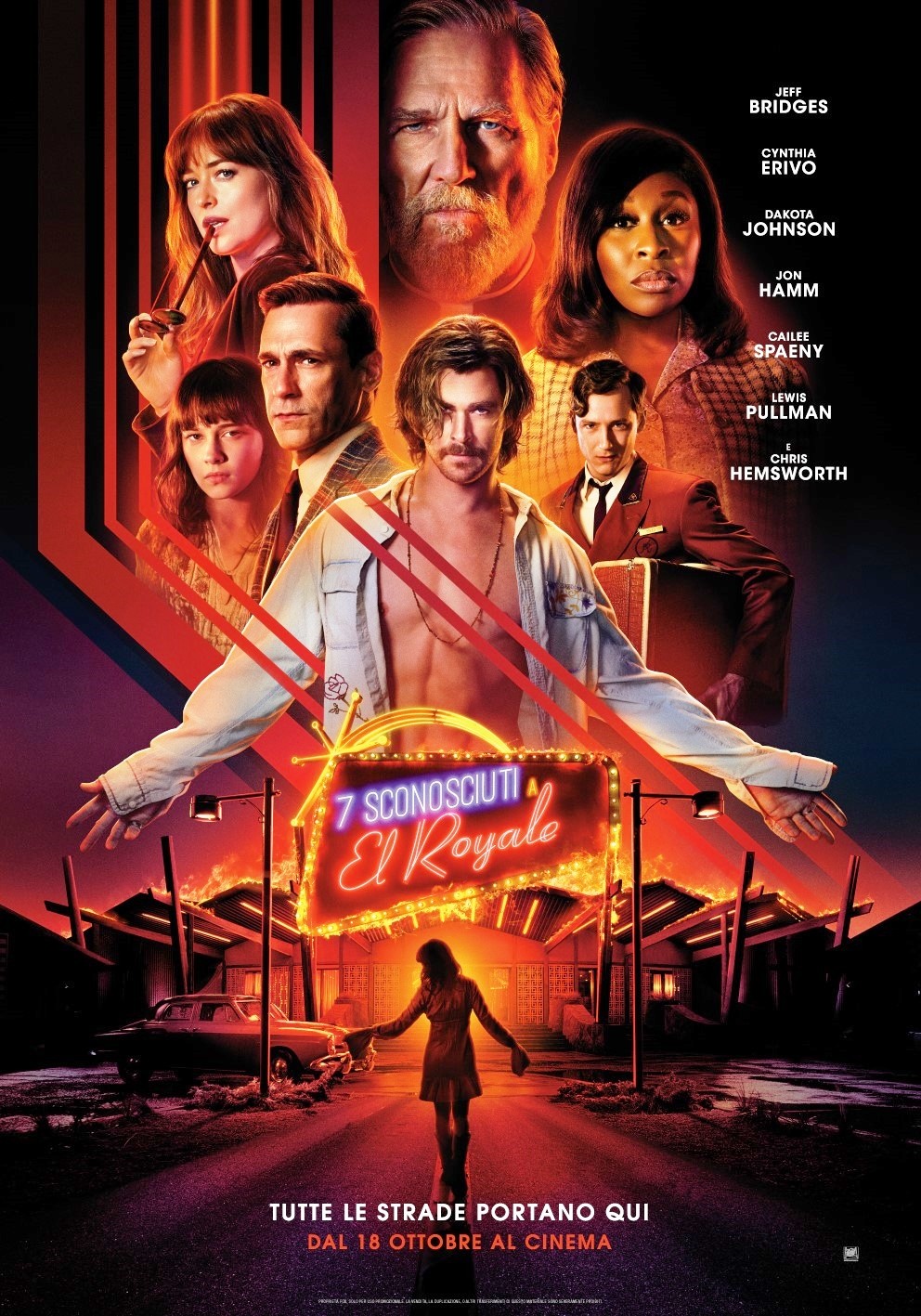 7 Sconosciuti al El Royale: locandine ufficiali del thriller con Chris Hemsworth