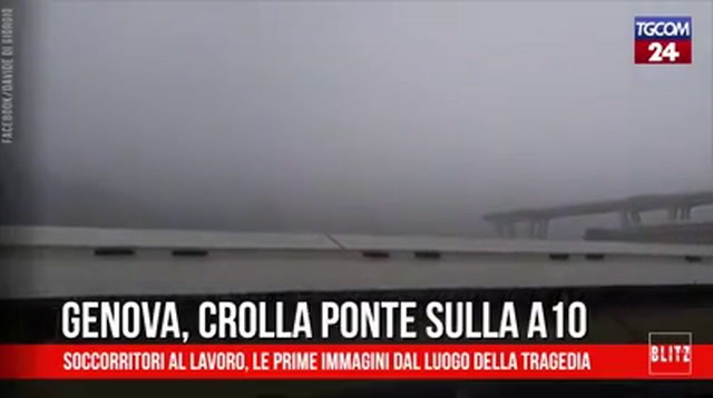 Genova, crolla il Ponte Morandi