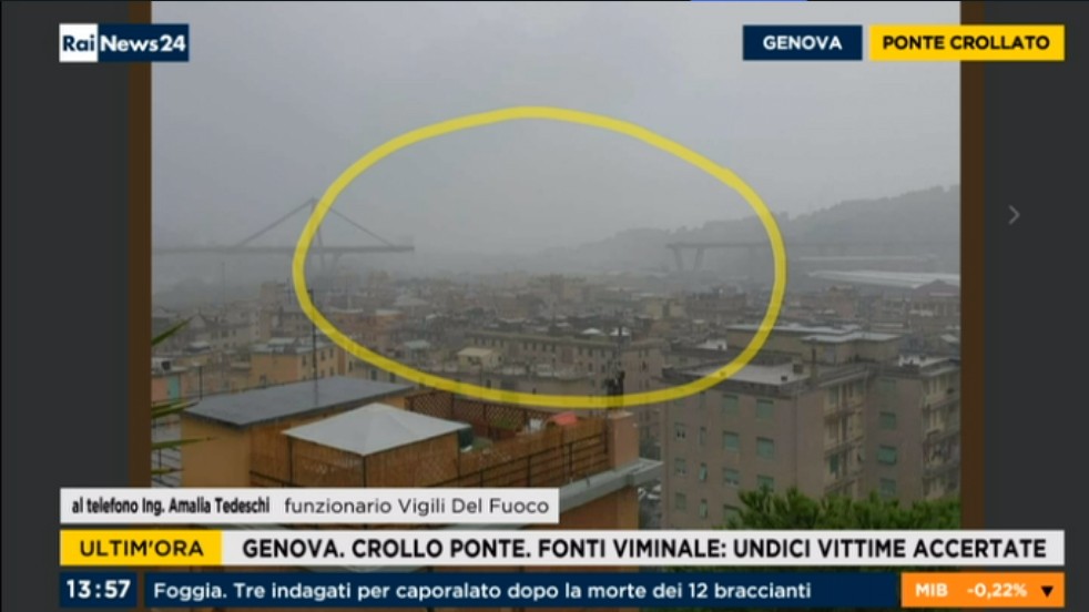 Genova, Ponte Morandi: le immagini del crollo