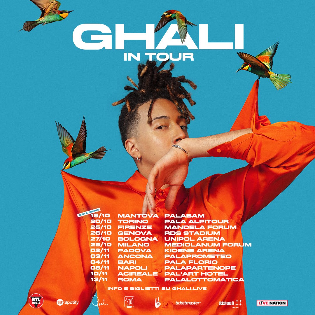 Ghali: annunciata la data zero del tour, il 18 ottobre a Mantova