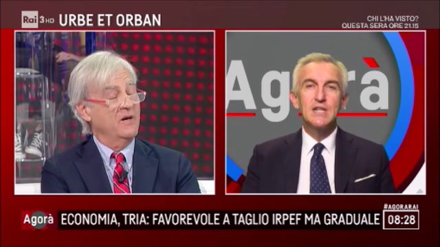Agorà, De Nicola definisce Rinaldi “l’Alvaro Vitali dell’economia”