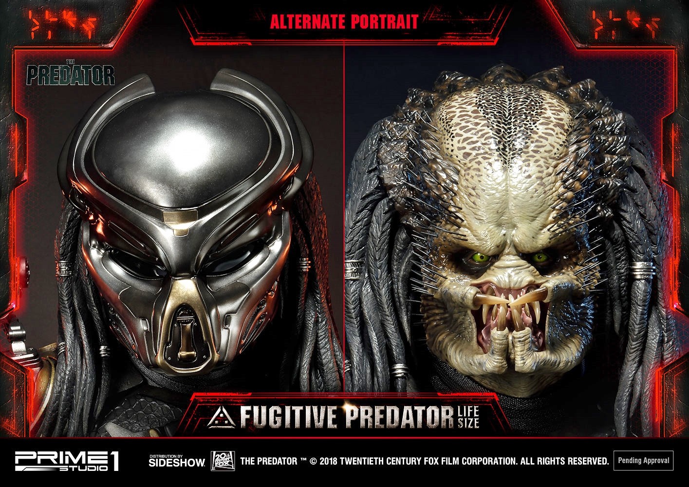 The Predator: il busto “Prime 1 Studio” a grandezza naturale del “Fugitive Predator”