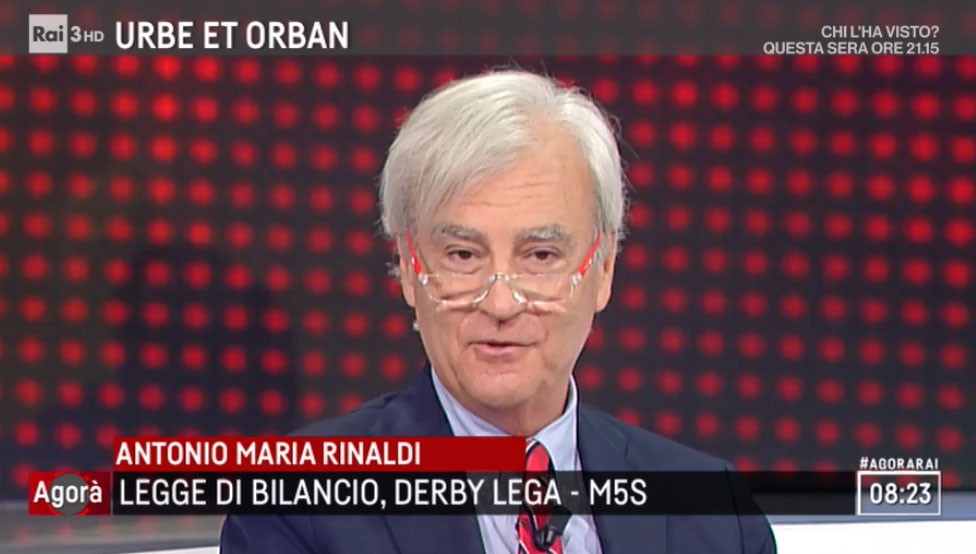 Antonio Maria Rinaldi, “l’Alvaro Vitali dell’economia”, sempre più star dei talk del daytime