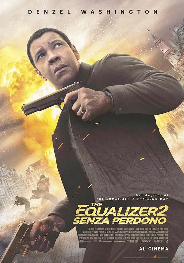 The Equalizer 2:  locandine ufficiali del film di Denzel Washington