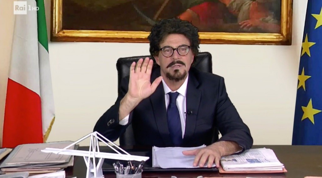 Crozza lancia Toninelli a Che fuori tempo che fa. Un danno o un piacere a Nove?