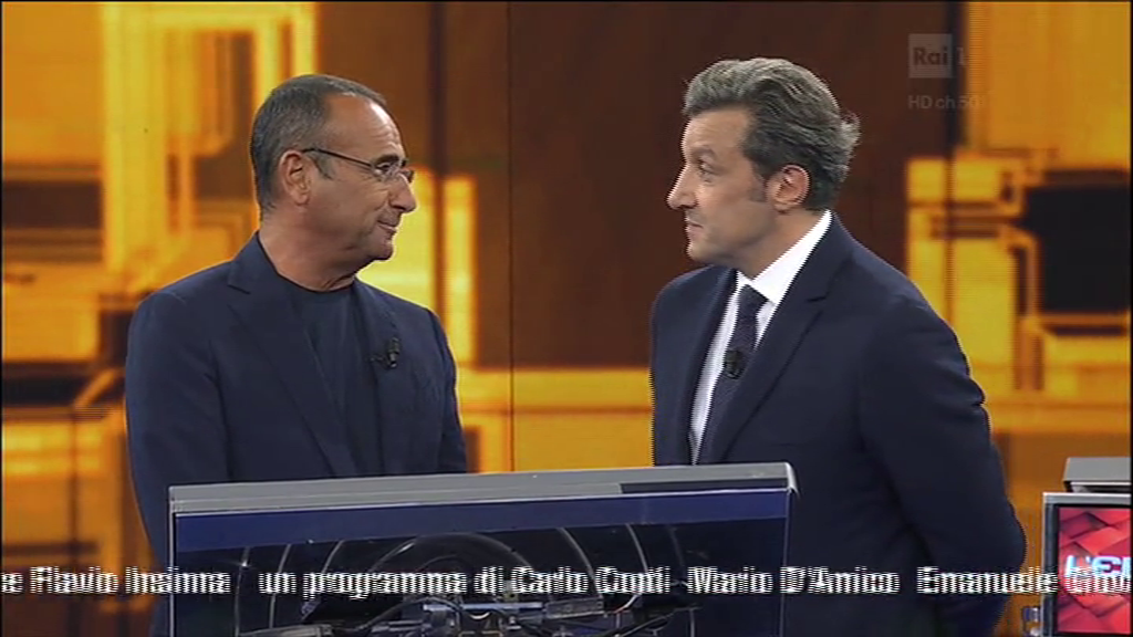 L’Eredità, Carlo Conti e Flavio Insinna inaugurano la 17°edizione ricordando Fabrizio Frizzi (video)