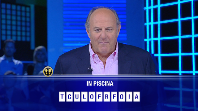 Caduta Libera, gaffe durante il gioco: compare una parolaccia (Video)