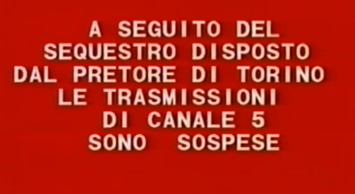 È successo in TV – 16 ottobre 1984: le reti Fininvest vengono oscurate (video)