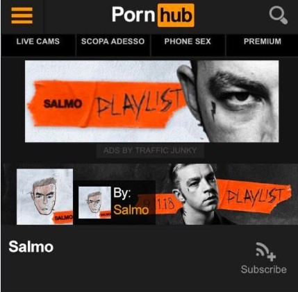 Salmo apre il suo canale P0rnhub per promuovere l’uscita del disco Playlist (VIDEO)