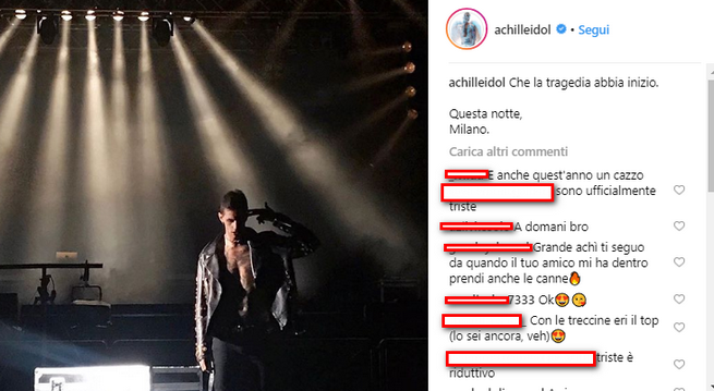 Achille Lauro, spray al peperoncino durante il concerto: fuggono spettatori