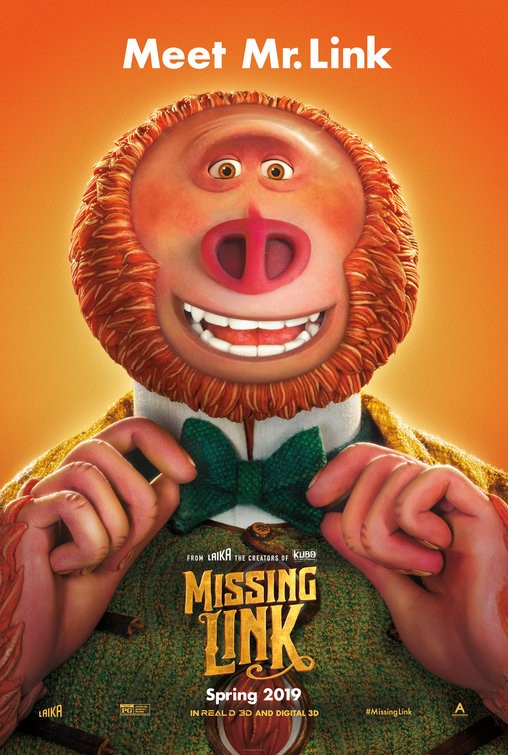 Missing Link: locandine nuovo film d’animazione LAIKA