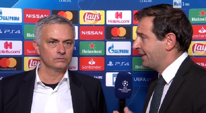 Champions League, Paola Ferrari critica Mourinho ma l’inviato non ‘riferisce’ (Video)