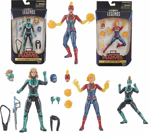 Captain Marvel: le action figures Marvel Legends