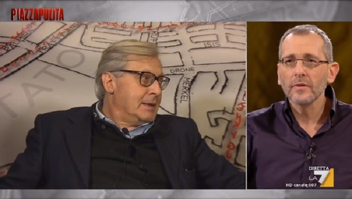 Piazzapulita, pace tra Formigli e Sgarbi: “Non abbiamo sentito la nostra mancanza”