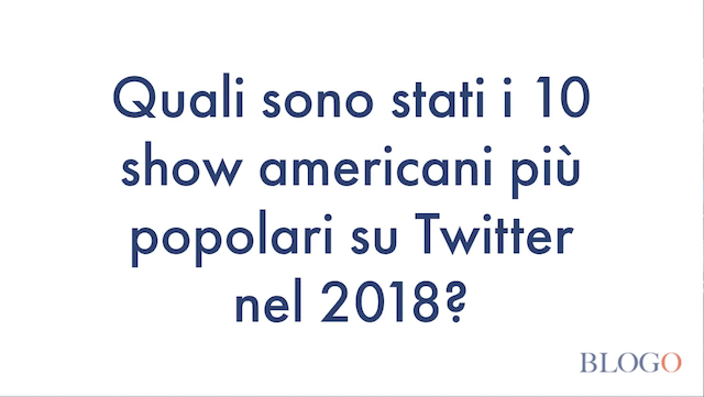 I dieci show più twittati negli Stati Uniti nel 2018