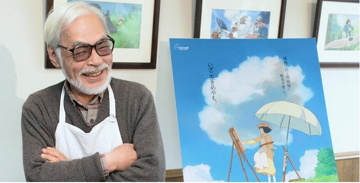 Hayao Miyazaki al lavoro su due produzioni dello Studio Ghibli