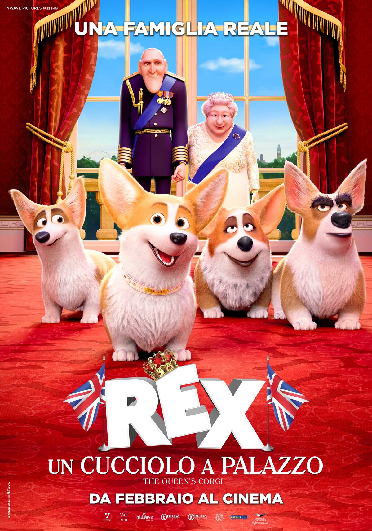 Rex – Un cucciolo a palazzo: locandine del film d’animazione di Ben Stassen