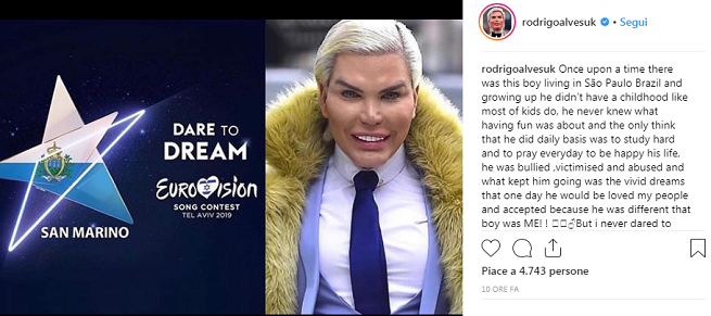 Eurovision Song Contest 2019, Rodrigo Alves rappresenta San Marino?