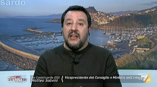 Salvini a Non è L’Arena: “Fazio è l’ultimo dei miei pensieri”