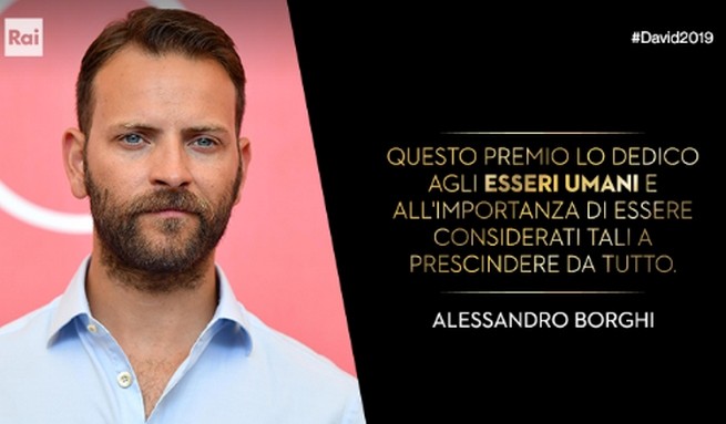 David Donatello 2019, Alessandro Borghi miglior attore protagonista, il discorso di ringraziamento (VIDEO)