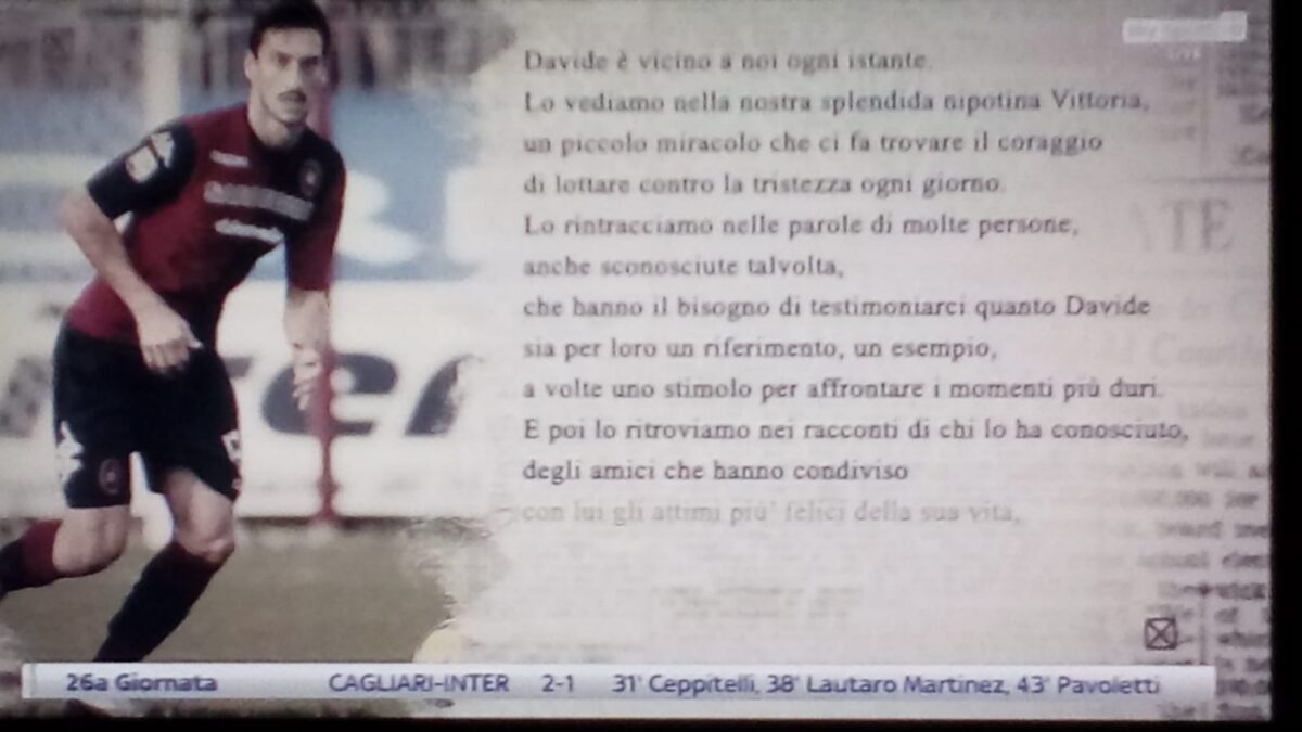 Astori, il ricordo su Sky. Lettera dei genitori: “Non stancatevi di raccontarlo”