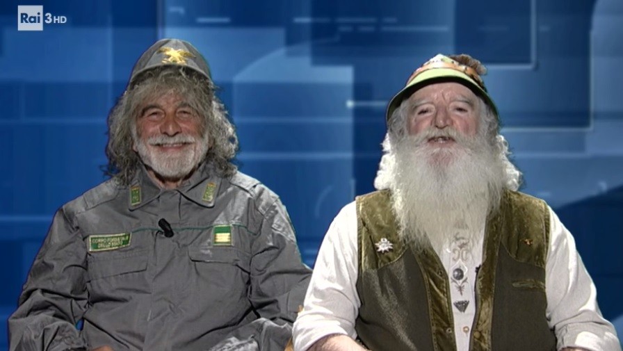 Cartabianca, Mauro Corona porta in studio il boscaiolo che fa il verso agli uccelli