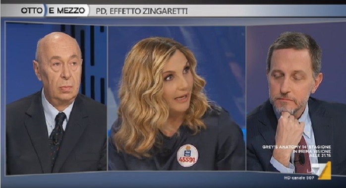 Otto e mezzo, gaffe di Lorella Cuccarini: “In Italia non si votava da dieci anni”