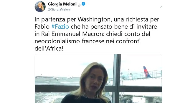 Fazio intervista Macron e Meloni suggerisce le domande (ed è convinta che il Presidente vada in Rai…)