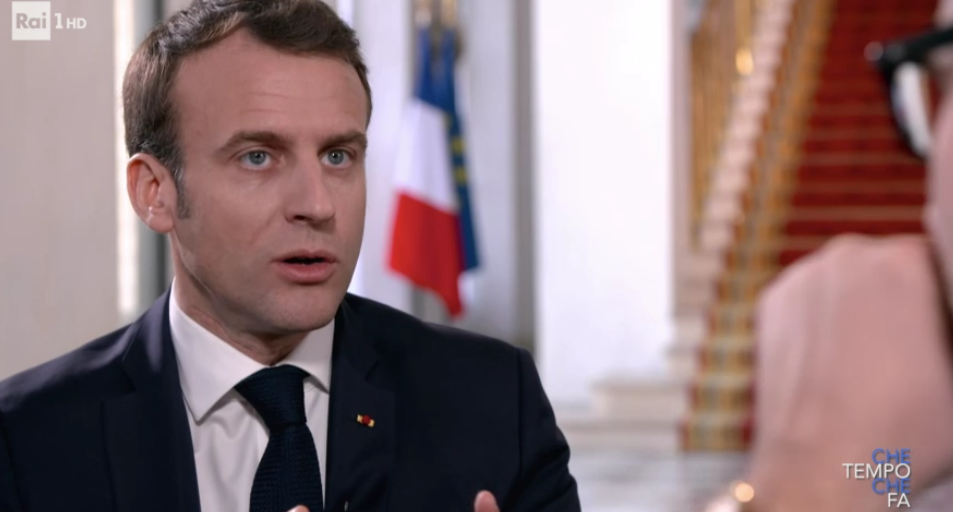 Che tempo che Fa, l’intervista di Fazio a Macron col “cuore oltre l’ostacolo”