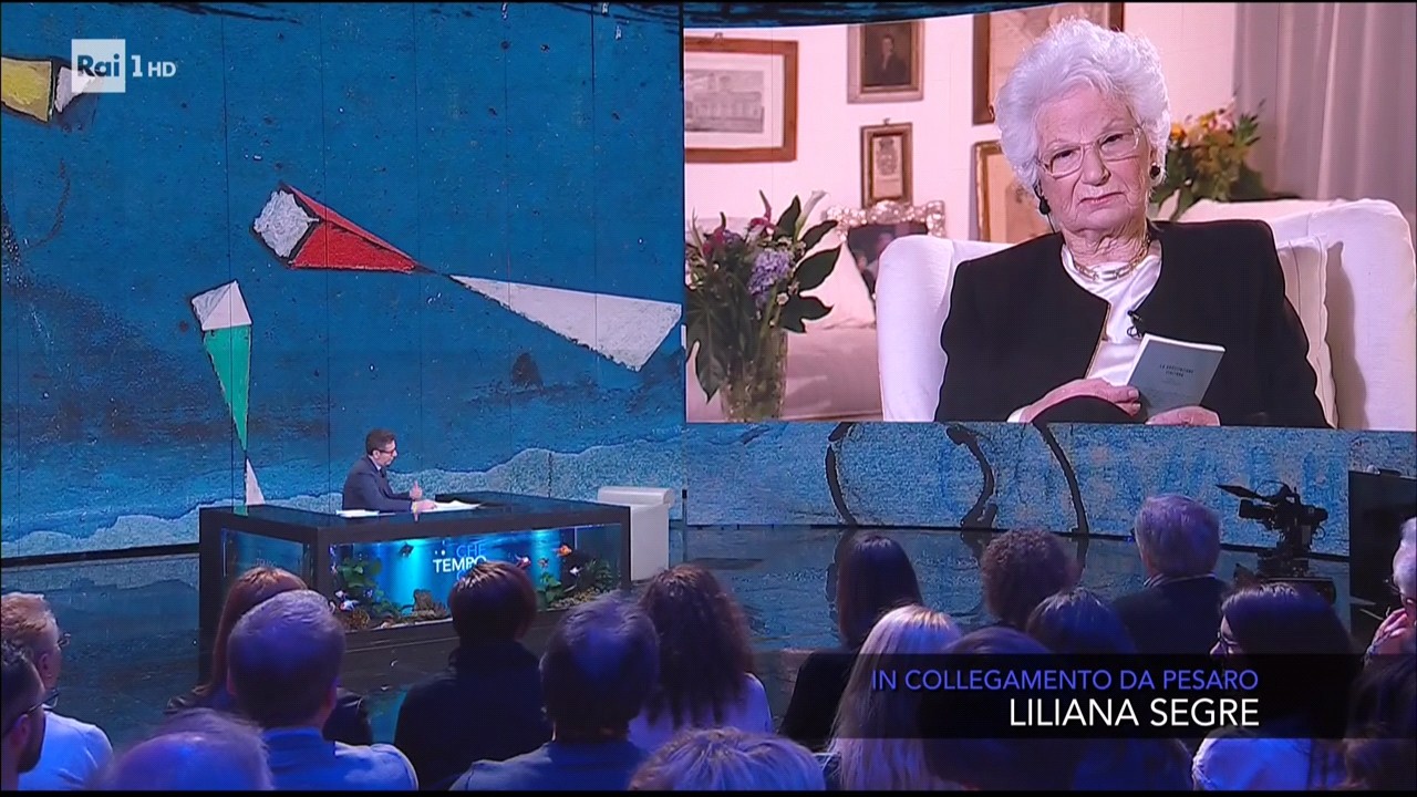 Che Tempo Che Fa, Salvini aleggia. Liliana Segre a Fazio: “La Liberazione un derby? Mi ribolle il sangue…”