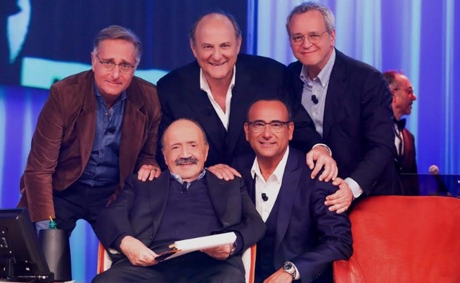 Maurizio Costanzo Show, giovedì 11 aprile 2019 su Canale 5 il remake di I tre tenori con Bonolis, Scotti e Conti