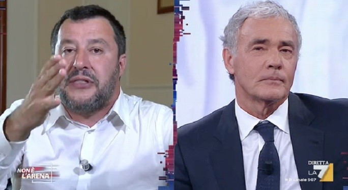 Salvini, ‘ossessione Fazio’ anche da Giletti: “Disinformazione di qualcuno sulla tv pubblica pagata dagli italiani”
