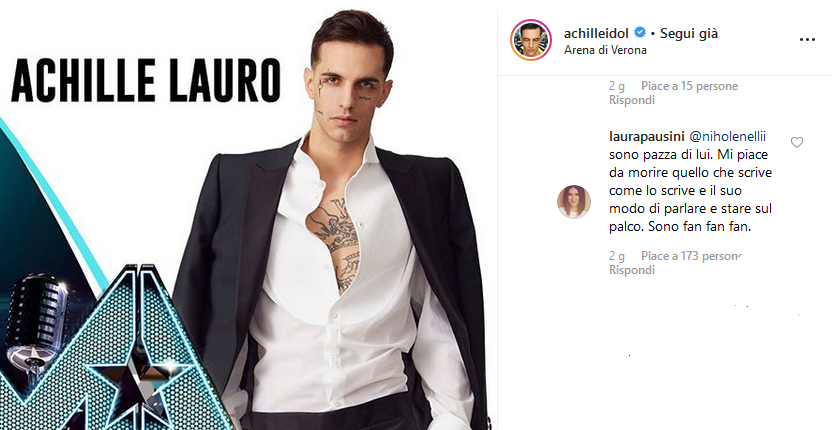 Laura Pausini loda Achille Lauro: “Mi piace da morire, sono fan fan fan”