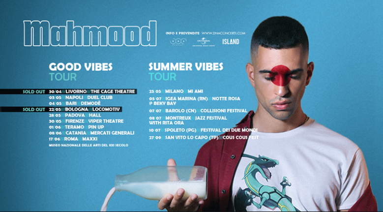 Mahmood, Good vibes tour 2019: tutti i concerti, date e città
