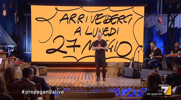 Europee 2019, Mentana ‘chiude’ la campagna elettorale e Propaganda Live slitta a lunedì 27 con uno speciale post Elezioni