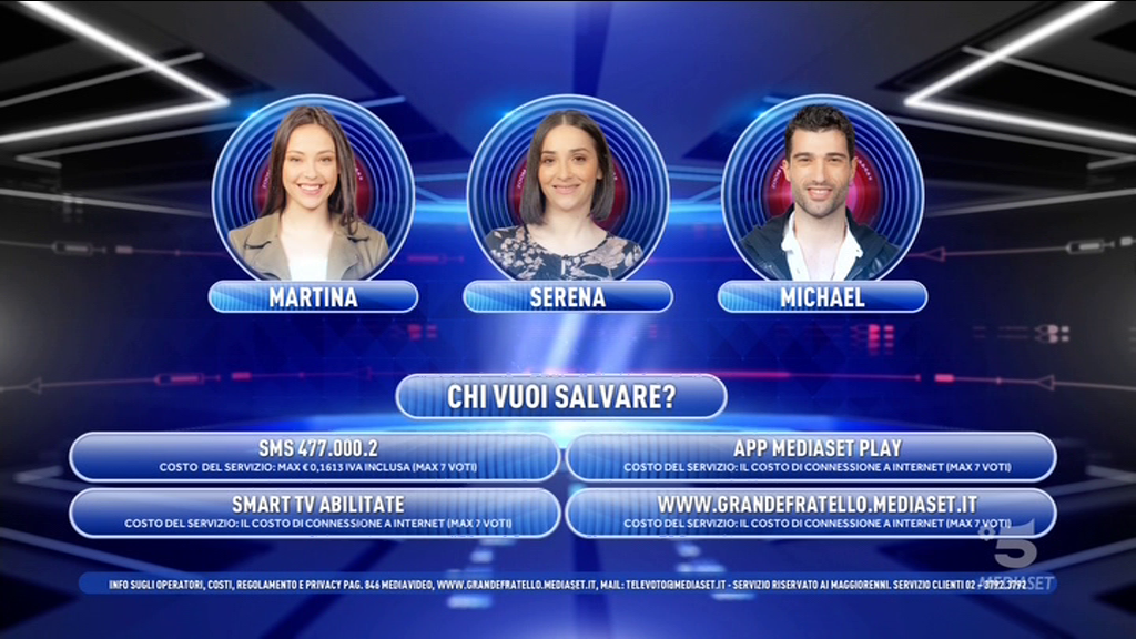Grande Fratello 16, settima puntata del 20 maggio 2019: eliminato Gaetano. In nomination Martina Nasoni, Micheal Terlizzi e Serena Rutelli